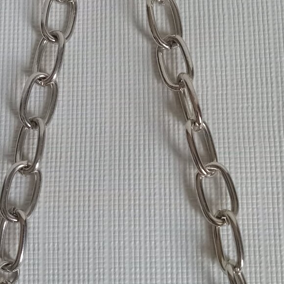 Silver Tone and Off White Mother Of Pearl Assorted Beads Triple Strand Necklace - Picture 9 of 11